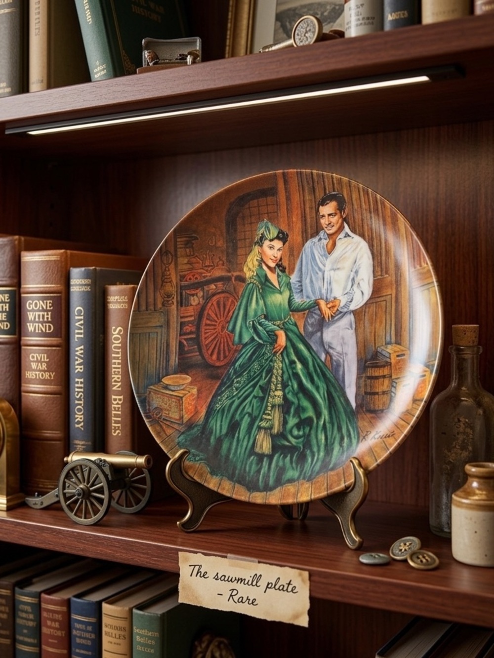 Rare Vintage Gone With The Wind Collector Series Plate”Scarlett’s Green Dress”.